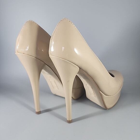 Brash Platform Spiked Stilettos - Tan - Size 7.5 BAD Girl Pumps - Picture 5 of 10